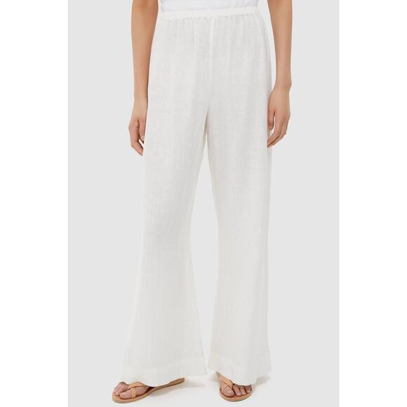 TUCKERNUCK Ivory Linen Anya Pants Size S NWT Retail $168 Tuckernuck - Picture 1 of 7